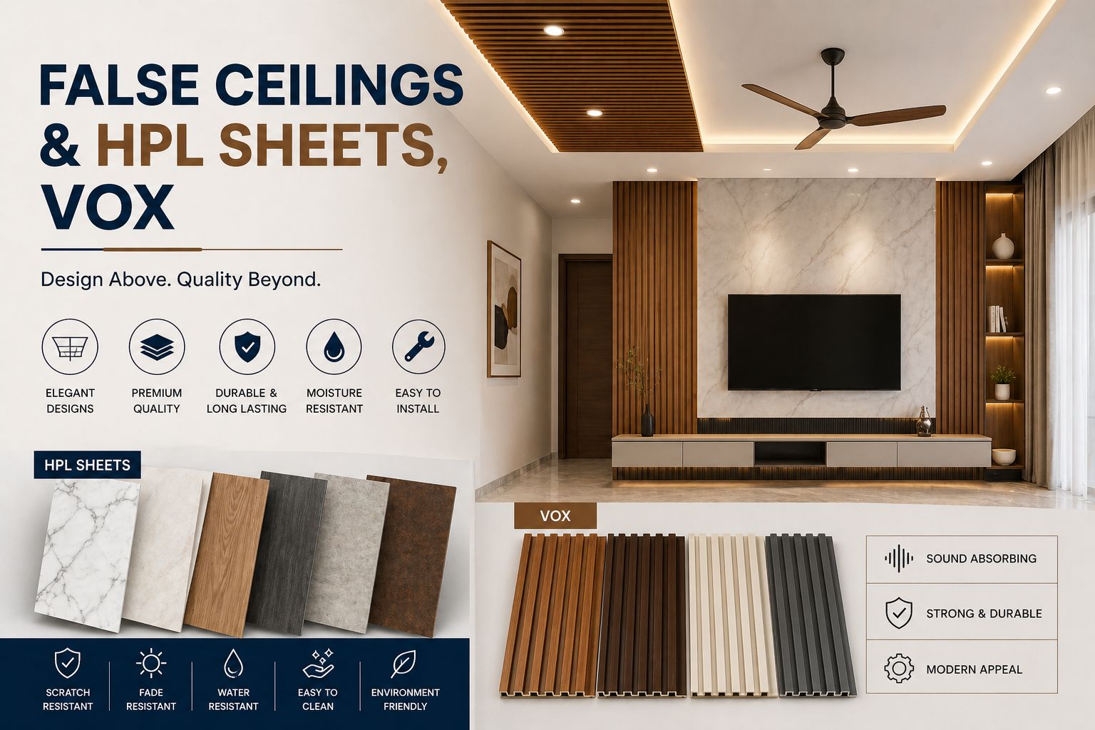 False Ceilings, HPL and VOX